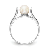 14k White Gold FW Cultured Pearl Ring